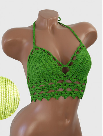 Linked Allure: Tie-Back Infinity Beauty - Топ В'язаний Гачком