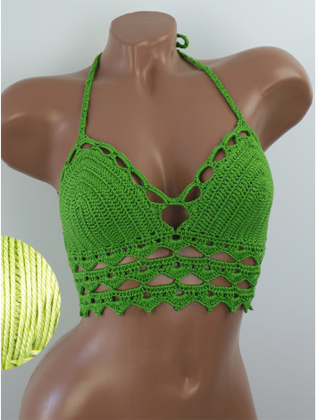 Linked Allure: Tie-Back Infinity Beauty - Топ В'язаний Гачком