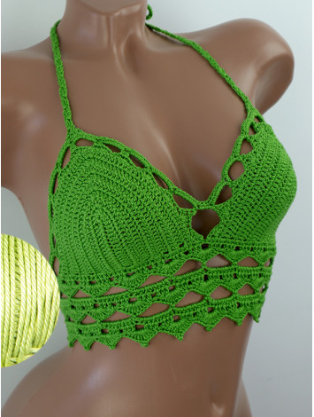 Linked Allure: Tie-Back Infinity Beauty - Топ В'язаний Гачком