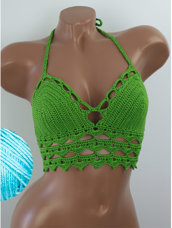 Linked Allure: Tie-Back Infinity Beauty - Топ В'язаний Гачком