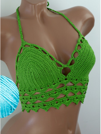 Linked Allure: Tie-Back Infinity Beauty - Топ В'язаний Гачком