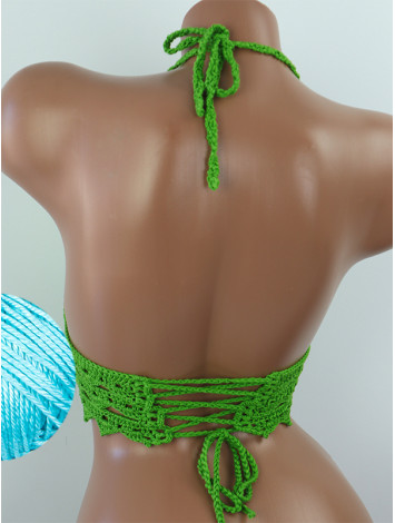 Linked Allure: Tie-Back Infinity Beauty - Топ В'язаний Гачком