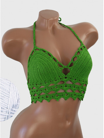 Linked Allure: Tie-Back Infinity Beauty - Топ В'язаний Гачком