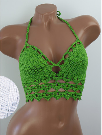 Linked Allure: Tie-Back Infinity Beauty - Топ В'язаний Гачком