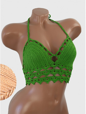 Linked Allure: Tie-Back Infinity Beauty - Топ В'язаний Гачком