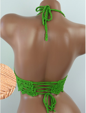 Linked Allure: Tie-Back Infinity Beauty - Топ В'язаний Гачком