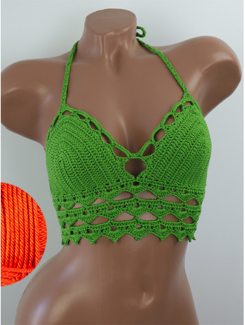 Linked Allure: Tie-Back Infinity Beauty - Топ В'язаний Гачком