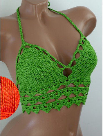 Linked Allure: Tie-Back Infinity Beauty - Топ В'язаний Гачком