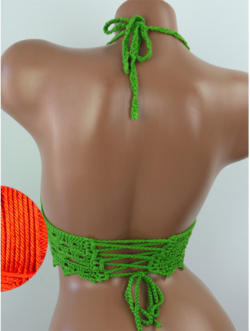 Linked Allure: Tie-Back Infinity Beauty - Топ В'язаний Гачком