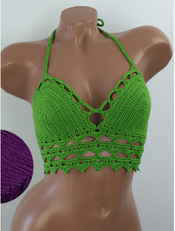 Linked Allure: Tie-Back Infinity Beauty - Топ В'язаний Гачком