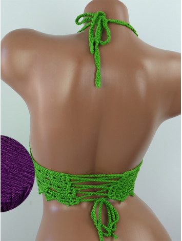 Linked Allure: Tie-Back Infinity Beauty - Топ В'язаний Гачком