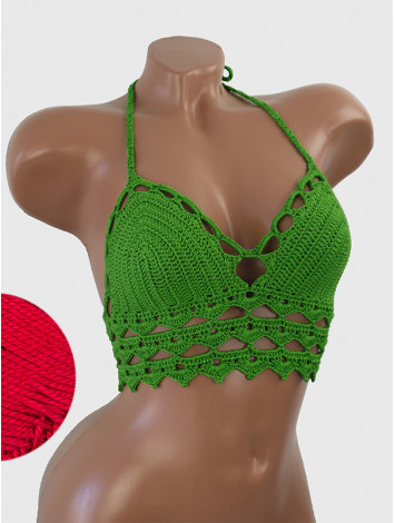 Linked Allure: Tie-Back Infinity Beauty - Топ В'язаний Гачком