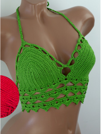 Linked Allure: Tie-Back Infinity Beauty - Топ В'язаний Гачком