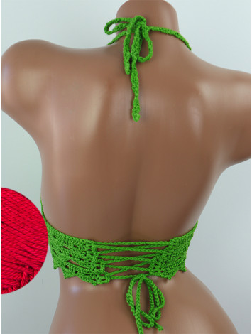 Linked Allure: Tie-Back Infinity Beauty - Топ В'язаний Гачком