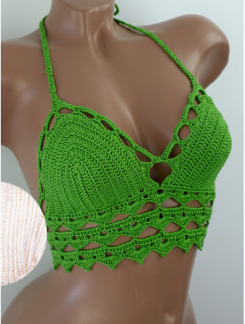 Linked Allure: Tie-Back Infinity Beauty - Топ В'язаний Гачком