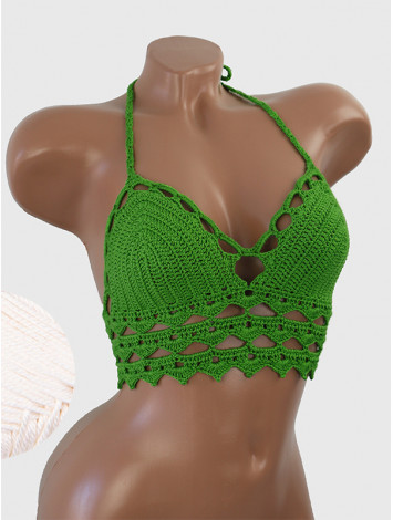 Linked Allure: Tie-Back Infinity Beauty - Топ В'язаний Гачком