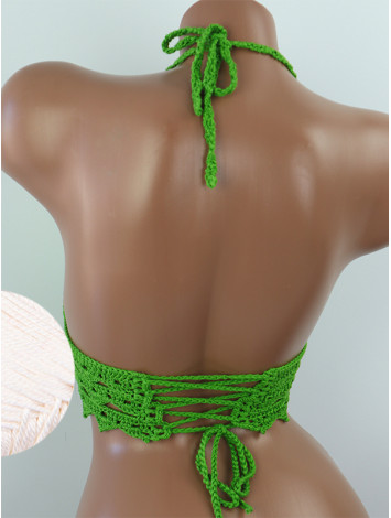 Linked Allure: Tie-Back Infinity Beauty - Топ В'язаний Гачком