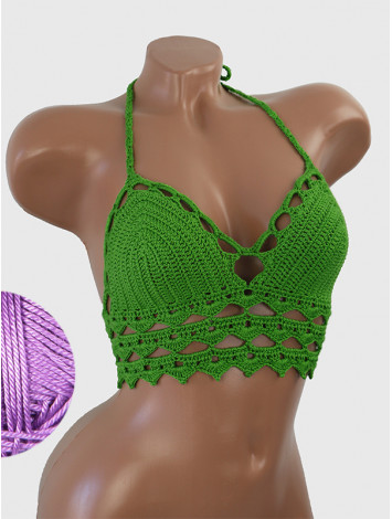 Linked Allure: Tie-Back Infinity Beauty - Топ В'язаний Гачком