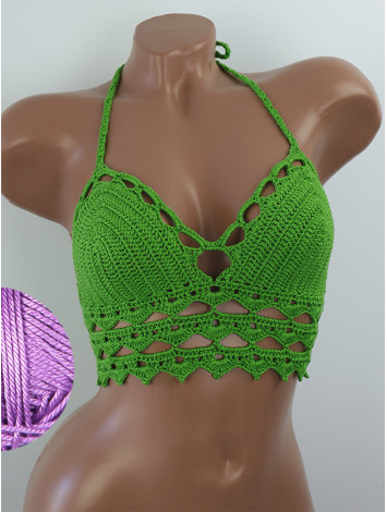 Linked Allure: Tie-Back Infinity Beauty - Топ В'язаний Гачком