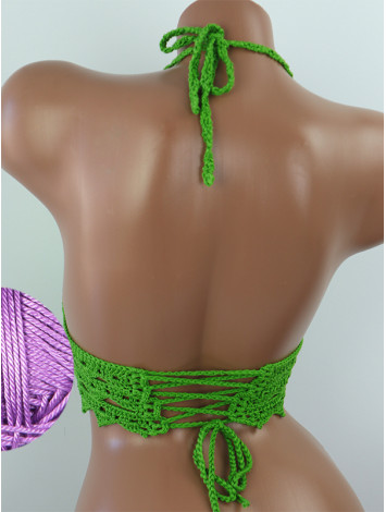 Linked Allure: Tie-Back Infinity Beauty - Топ В'язаний Гачком