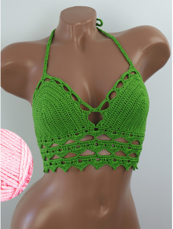 Linked Allure: Tie-Back Infinity Beauty - Топ В'язаний Гачком