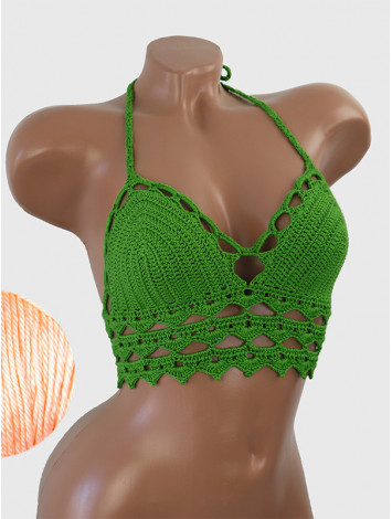 Linked Allure: Tie-Back Infinity Beauty - Топ В'язаний Гачком