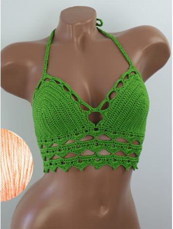 Linked Allure: Tie-Back Infinity Beauty - Топ В'язаний Гачком