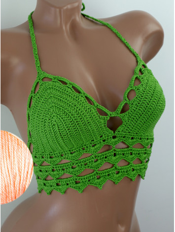 Linked Allure: Tie-Back Infinity Beauty - Топ В'язаний Гачком