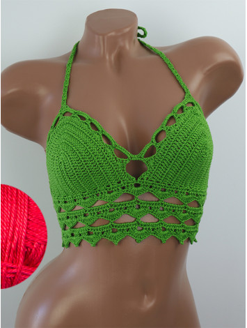 Linked Allure: Tie-Back Infinity Beauty - Топ В'язаний Гачком