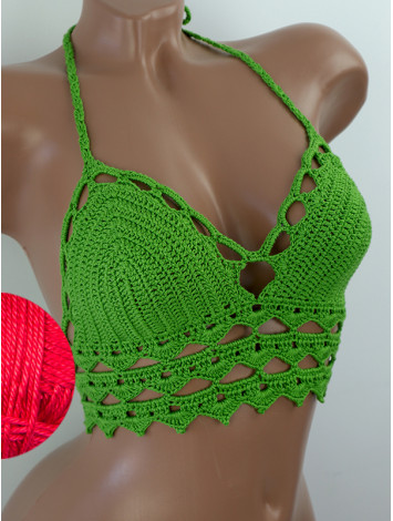 Linked Allure: Tie-Back Infinity Beauty - Топ В'язаний Гачком