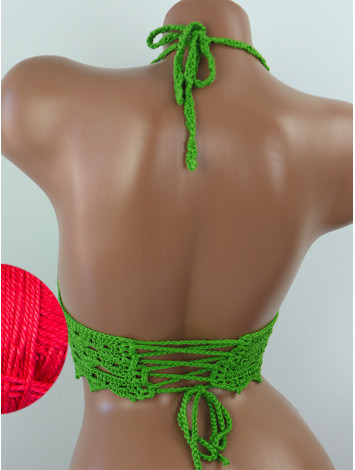 Linked Allure: Tie-Back Infinity Beauty - Топ В'язаний Гачком