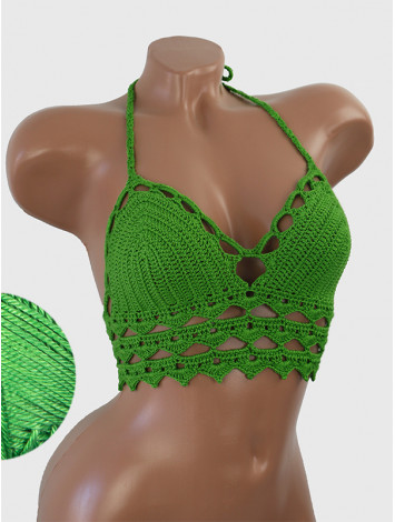 Linked Allure: Tie-Back Infinity Beauty - Топ В'язаний Гачком