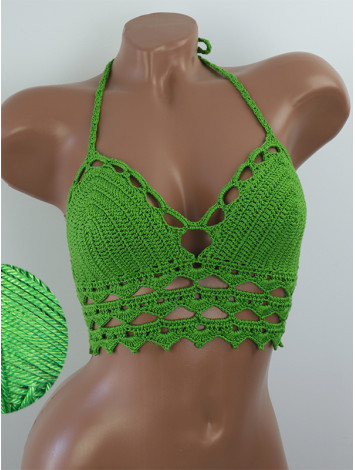 Linked Allure: Tie-Back Infinity Beauty - Топ В'язаний Гачком