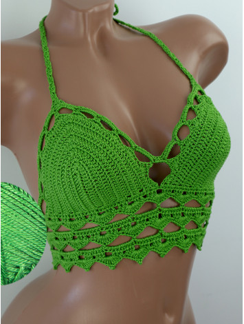 Linked Allure: Tie-Back Infinity Beauty - Топ В'язаний Гачком