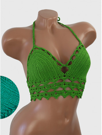 Linked Allure: Tie-Back Infinity Beauty - Топ В'язаний Гачком