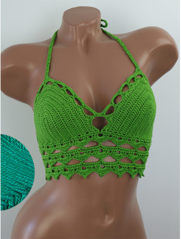 Linked Allure: Tie-Back Infinity Beauty - Топ В'язаний Гачком