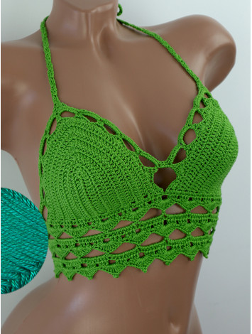 Linked Allure: Tie-Back Infinity Beauty - Топ В'язаний Гачком