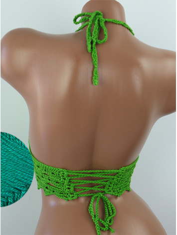 Linked Allure: Tie-Back Infinity Beauty - Топ В'язаний Гачком