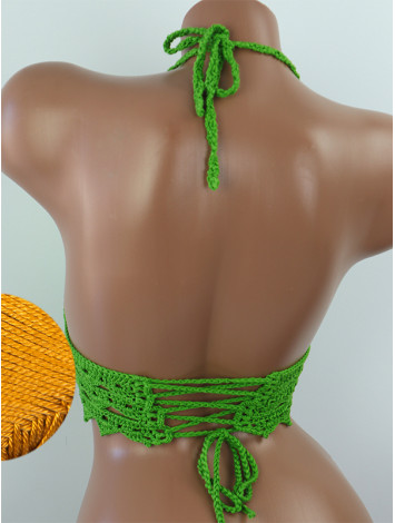 Linked Allure: Tie-Back Infinity Beauty - Топ В'язаний Гачком