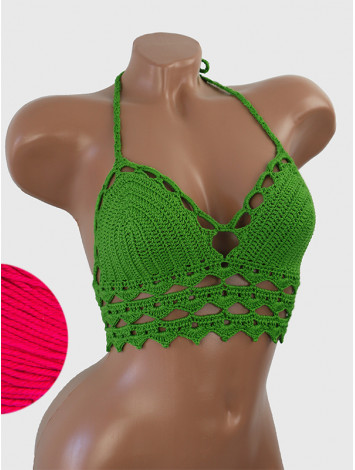 Linked Allure: Tie-Back Infinity Beauty - Топ В'язаний Гачком