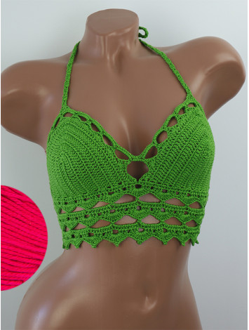 Linked Allure: Tie-Back Infinity Beauty - Топ В'язаний Гачком