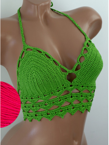 Linked Allure: Tie-Back Infinity Beauty - Топ В'язаний Гачком