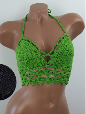 Linked Allure: Tie-Back Infinity Beauty - Топ В'язаний Гачком