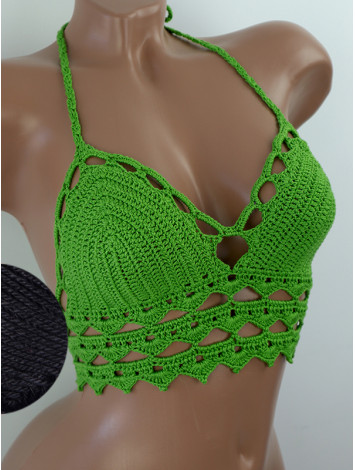 Linked Allure: Tie-Back Infinity Beauty - Топ В'язаний Гачком