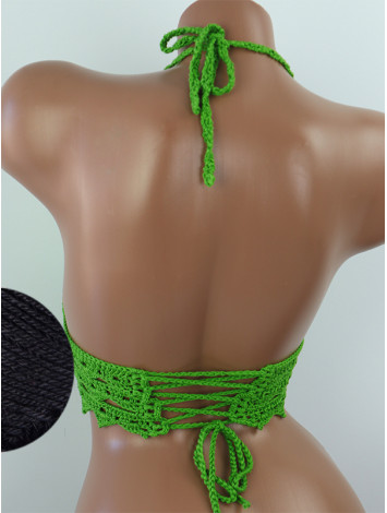 Linked Allure: Tie-Back Infinity Beauty - Топ В'язаний Гачком