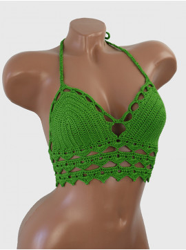 Linked Allure: Tie-Back Infinity Beauty - Топ В'язаний Гачком