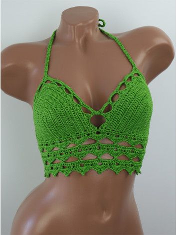 Linked Allure: Tie-Back Infinity Beauty - Топ В'язаний Гачком