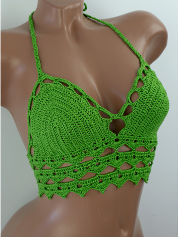 Linked Allure: Tie-Back Infinity Beauty - Топ В'язаний Гачком