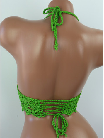 Linked Allure: Tie-Back Infinity Beauty - Топ В'язаний Гачком