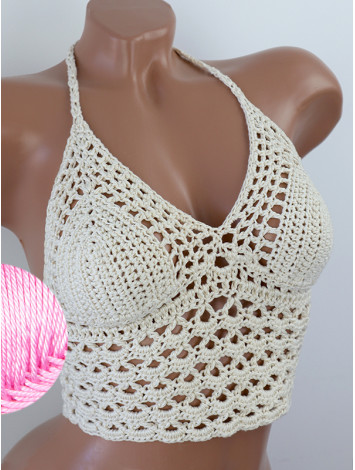 Corset-Style: Lace Labyrinth - Топ В'язаний Гачком